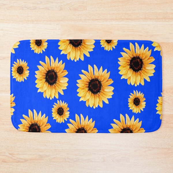 Item preview, Various sunflowers on a blue background designed and sold by Shawa Shop.
