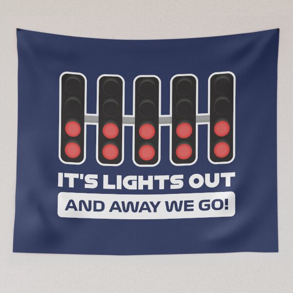 Item preview, It's Lights Out and Away We Go! - Version 2 (Dark Blue BG) designed and sold by FilipeFerreira.