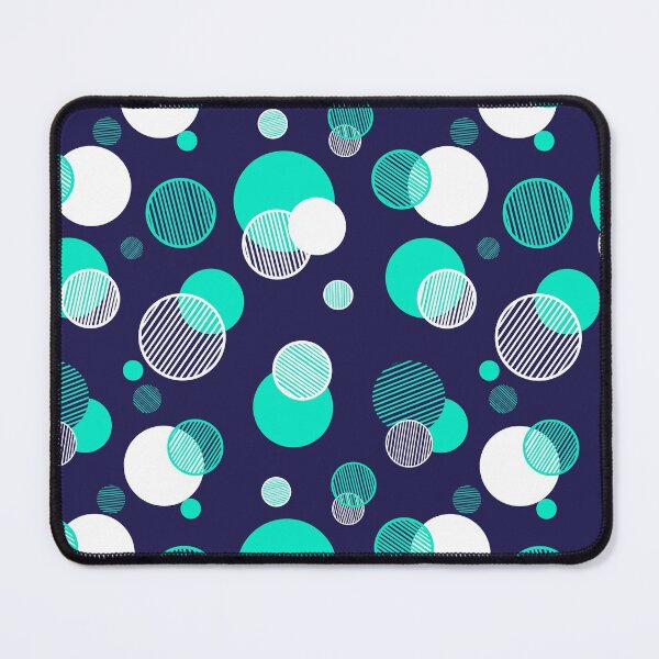 Item preview, White and Blue Abstract Circles designed and sold by ColorPopArtBoutique.