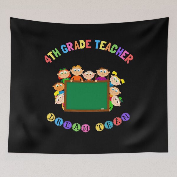 Item preview, 4th Grade Teacher Dream Team - Kids Around School Board designed and sold by CactusFamily.