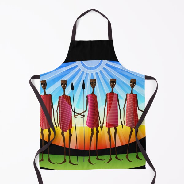 Item preview, Maasai Men with Spears Kwanzaa designed and sold by HolidayBug.