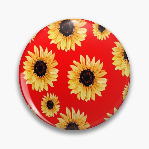 Item preview, Various types of sunflowers on a bright red background designed and sold by Shawa Shop.