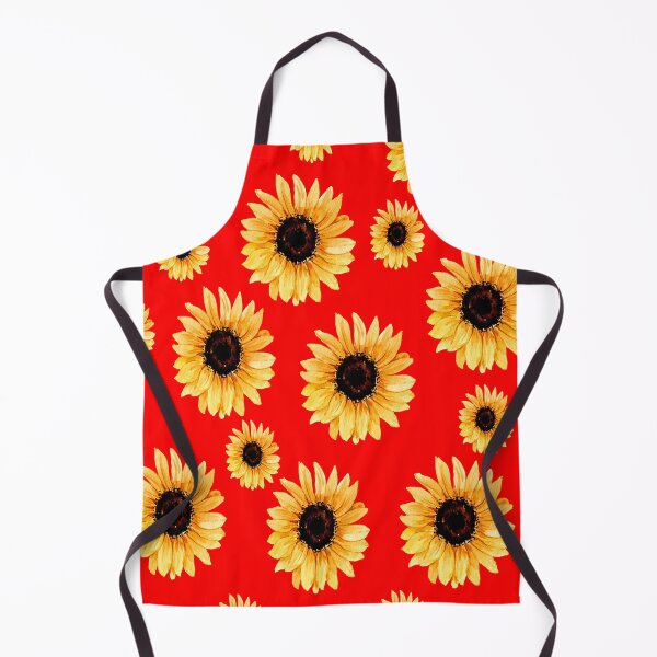 Item preview, Various types of sunflowers on a bright red background designed and sold by Shawa Shop.