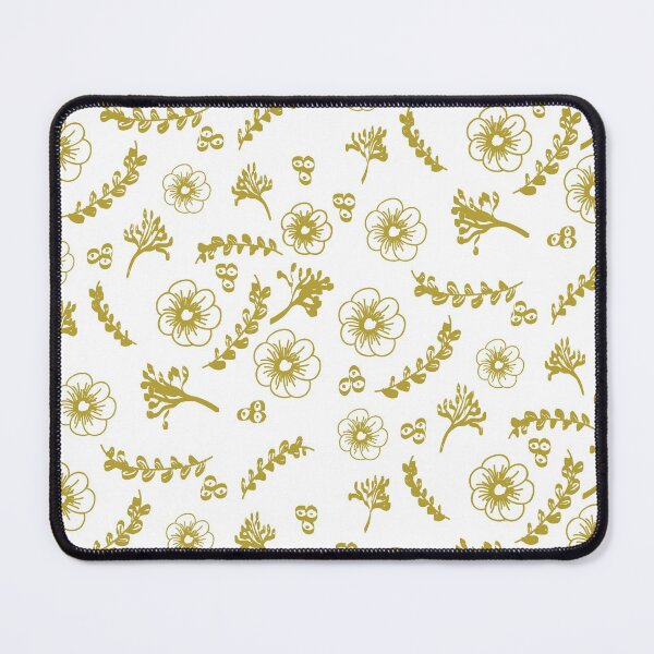 Item preview, Gold and White Flower Pattern designed and sold by ColorPopArtBoutique.