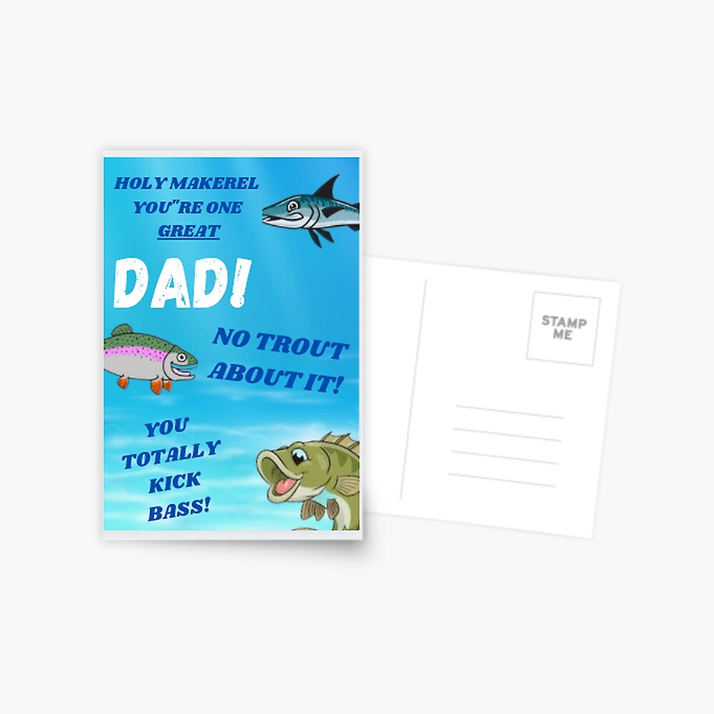 Funny Fishing Fathers Day/Birthday Card Greeting Card for Sale by