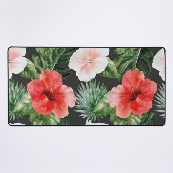 Ornamental Pattern With Red and Yellow Colors Desk Mat