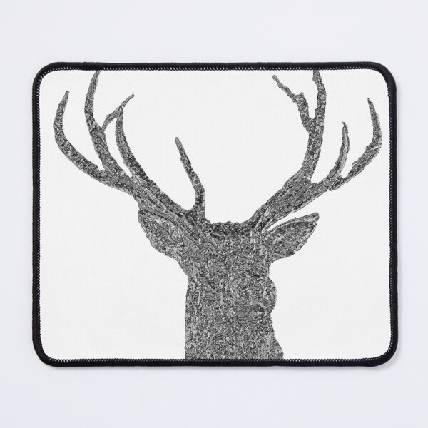 Item preview, Silver Stag on Pale Pink designed and sold by ColorPopArtBoutique.