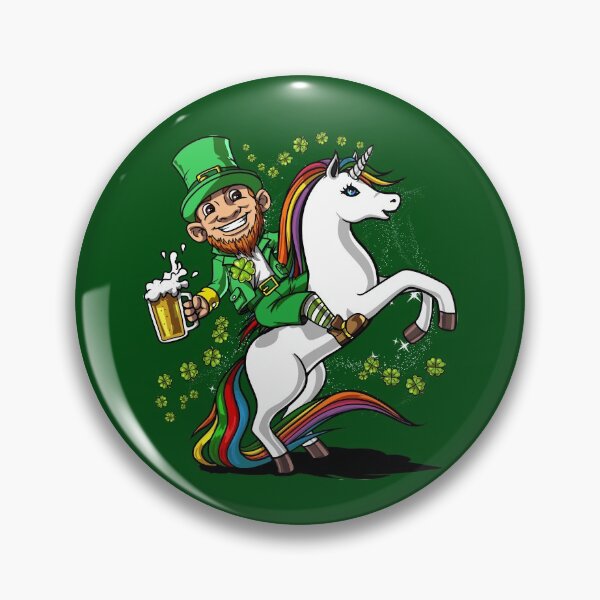 Item preview, Leprechaun Riding Unicorn designed and sold by underheaven.