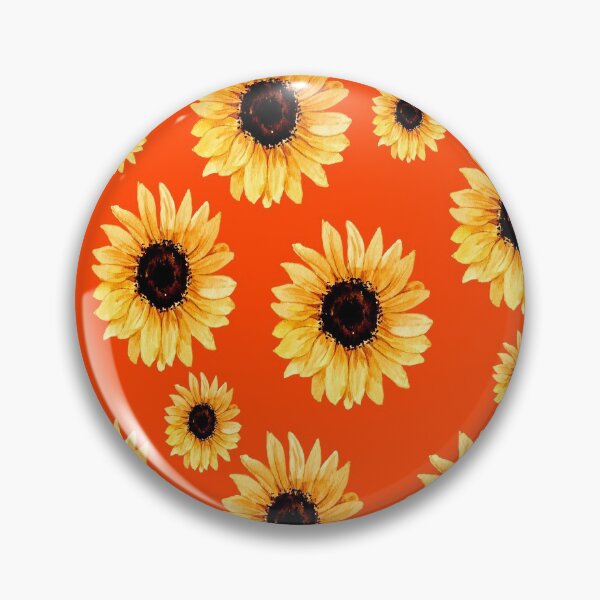 Item preview, Various types of sunflowers on orange background designed and sold by Shawa Shop.