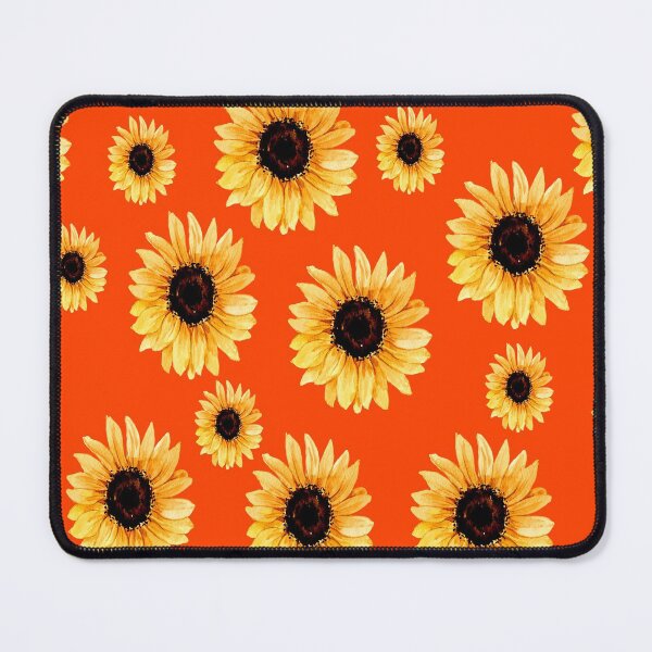 Item preview, Various types of sunflowers on orange background designed and sold by Shawa Shop.