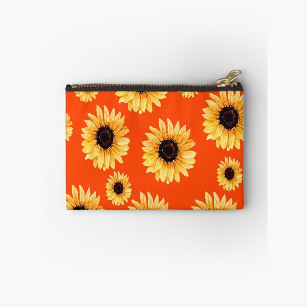 Item preview, Various types of sunflowers on orange background designed and sold by Shawa Shop.