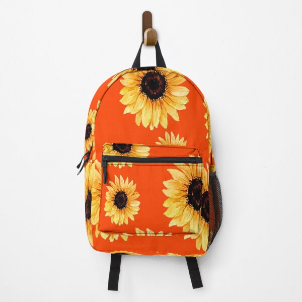 Item preview, Various types of sunflowers on orange background designed and sold by Shawa Shop.