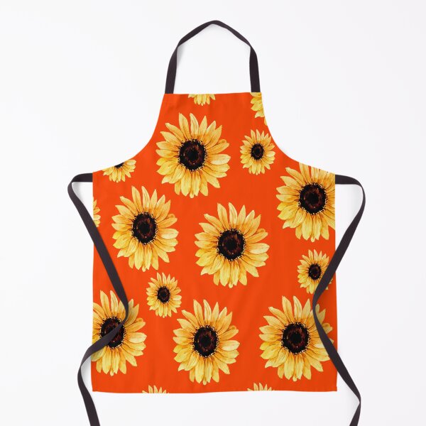 Item preview, Various types of sunflowers on orange background designed and sold by Shawa Shop.