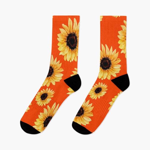 Item preview, Various types of sunflowers on orange background designed and sold by Shawa Shop.