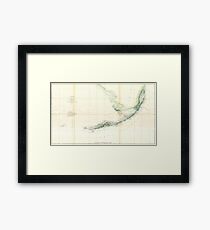 Vintage Map of The Florida Keys (1859) Framed Print