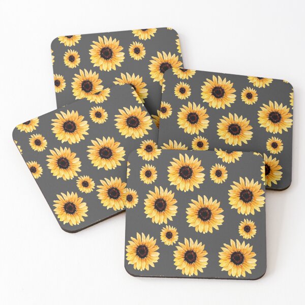 Item preview, Various types of sunflowers on a gray background designed and sold by Shawa Shop.