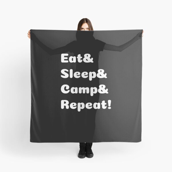 Item preview, eat sleep camp repeat designed and sold by AtisanArt.