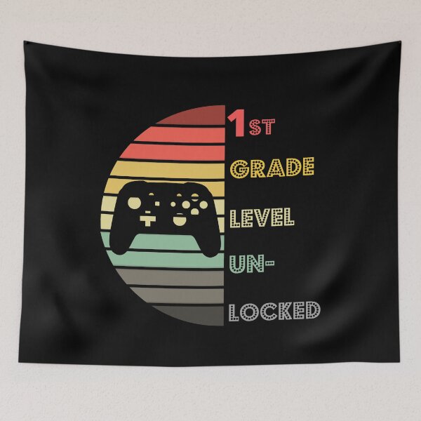 Item preview, 1st Grade Level Unlocked - Controller on a Sunset Background - Gift for Daughter or Niece designed and sold by CactusFamily.