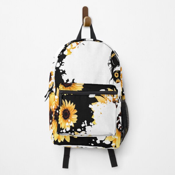 Item preview, Sunflower Mom Life Mom Bun Hair Black Background designed and sold by Shawa Shop.