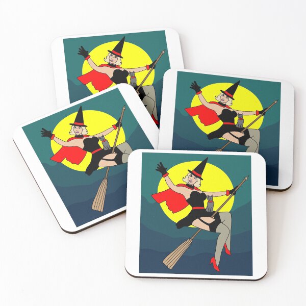 Item preview, Flying Witch On A Broomstick With A Hat designed and sold by flofin.
