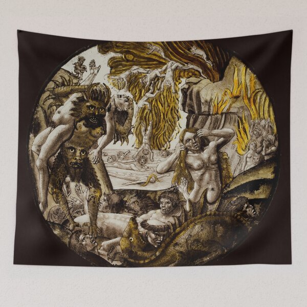 Item preview, Medieval Hellscape vintage art designed and sold by Vintage Designs +.