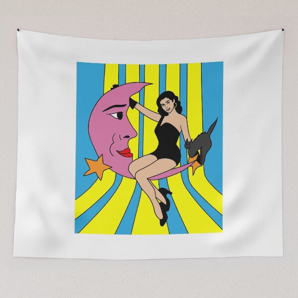 Item preview, Flying Witch On A Broomstick With A Hat designed and sold by flofin.