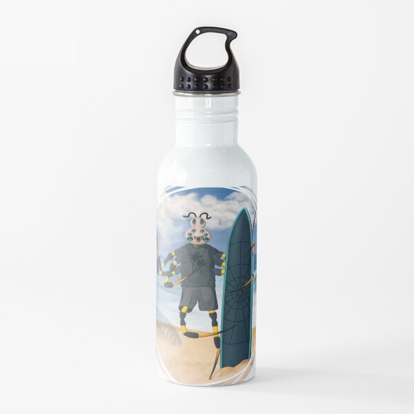 Surfing Spider Dude - Summer Beach Adventure Water Bottle