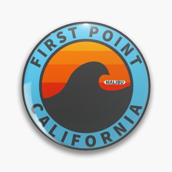 Item preview, First Point Malibu California Vintage Retro Surf USA Travel Vacation Summer Sunset Beach designed and sold by tmartinezta.