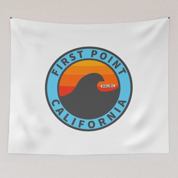 Item preview, First Point Malibu California Vintage Retro Surf USA Travel Vacation Summer Sunset Beach designed and sold by tmartinezta.