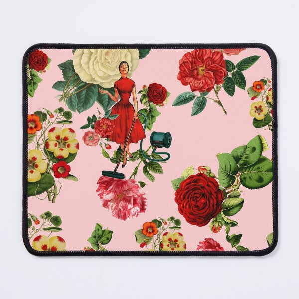 Item preview, Keep it clean floral collage pink designed and sold by Snexus.