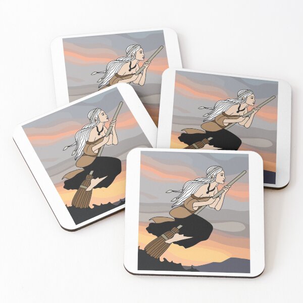 Item preview, Flying Witch On A Broomstick With A Hat designed and sold by flofin.