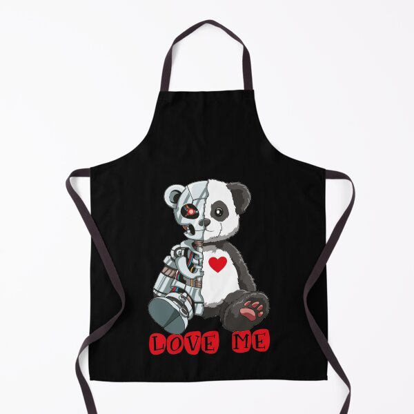 Item preview, Cute Panda Bear Scary Robot Cybernetic Animal Lover designed and sold by melomedia.