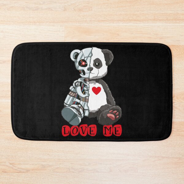 Item preview, Cute Panda Bear Scary Robot Cybernetic Animal Lover designed and sold by melomedia.