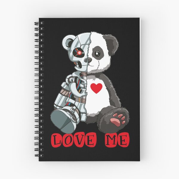 Item preview, Cute Panda Bear Scary Robot Cybernetic Animal Lover designed and sold by melomedia.