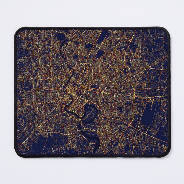 Item preview, Bangkok, Thailand Map City At Night designed and sold by deMAP.