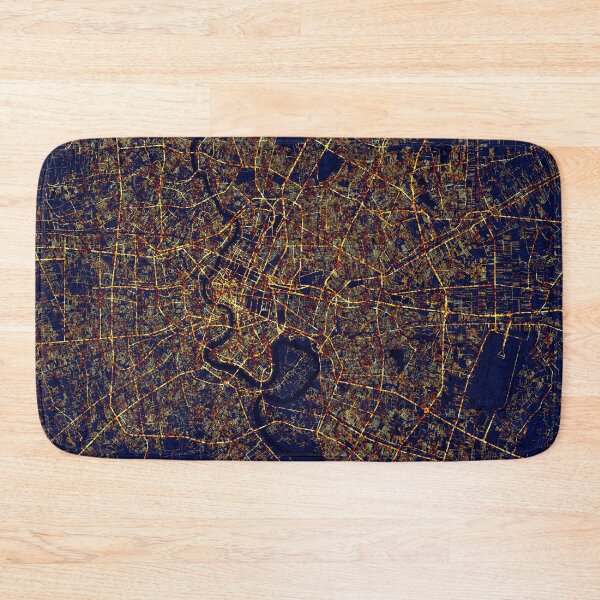 Item preview, Bangkok, Thailand Map City At Night designed and sold by deMAP.