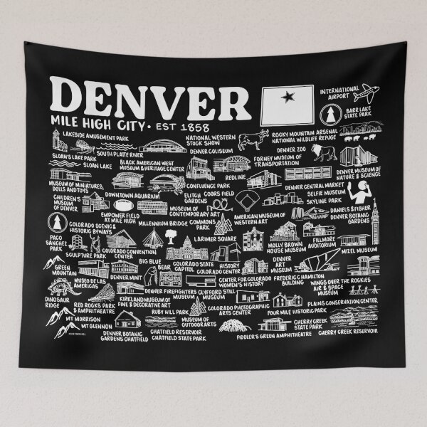 Item preview, Denver Map  designed and sold by fiberandgloss.