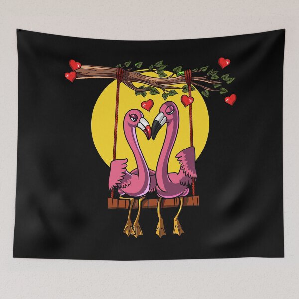 Item preview, Cute Flamingo Couple designed and sold by underheaven.