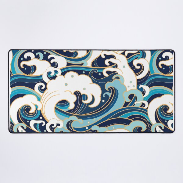 pattern of ocean waves Desk Mat