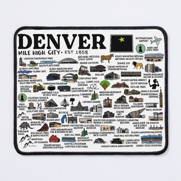 Item preview, Denver Map  designed and sold by fiberandgloss.