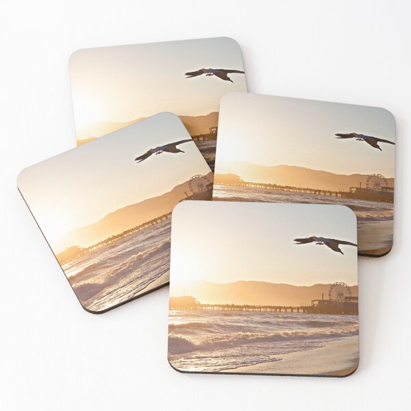 Item preview, Santa Monica Beach CA Bright Sunset designed and sold by Piper-Deals.