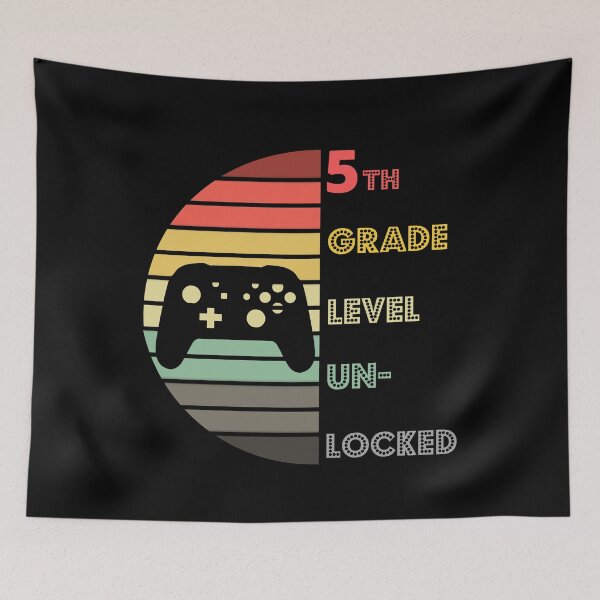 Item preview, 5th Grade Level Unlocked - Controller on a Sunset Background - Gift for Daughter or Niece designed and sold by CactusFamily.