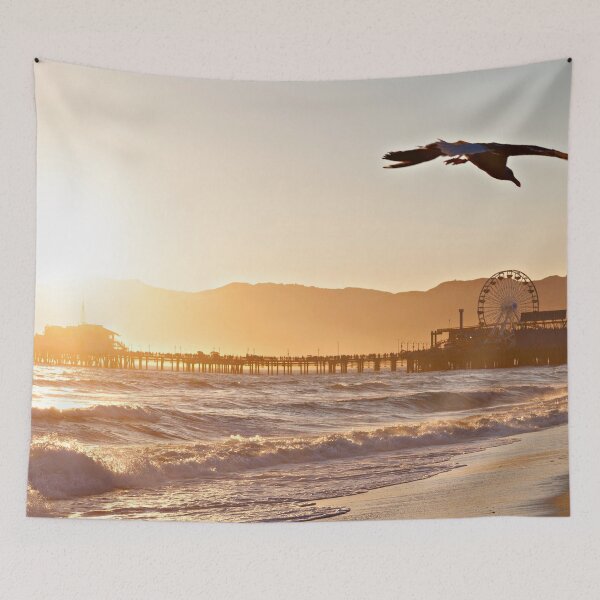 Item preview, Santa Monica Beach CA Bright Sunset designed and sold by Piper-Deals.