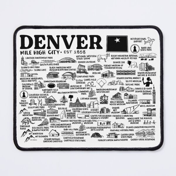 Item preview, Denver Map  designed and sold by fiberandgloss.