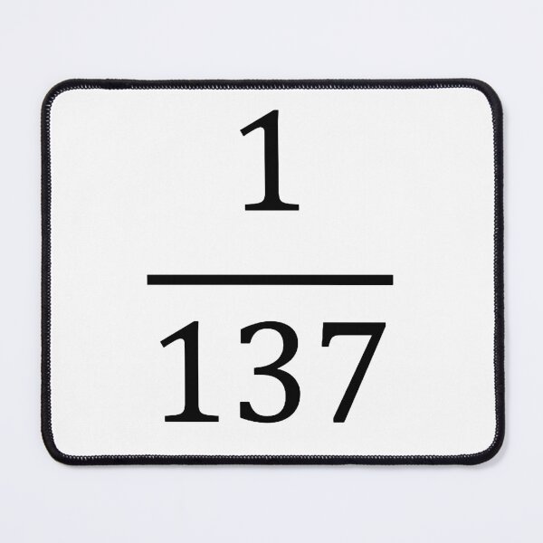 Item preview, fine structure constant, made only for physicists designed and sold by NoetherSym.