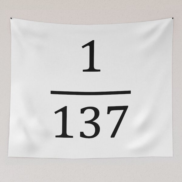 Item preview, fine structure constant, made only for physicists designed and sold by NoetherSym.