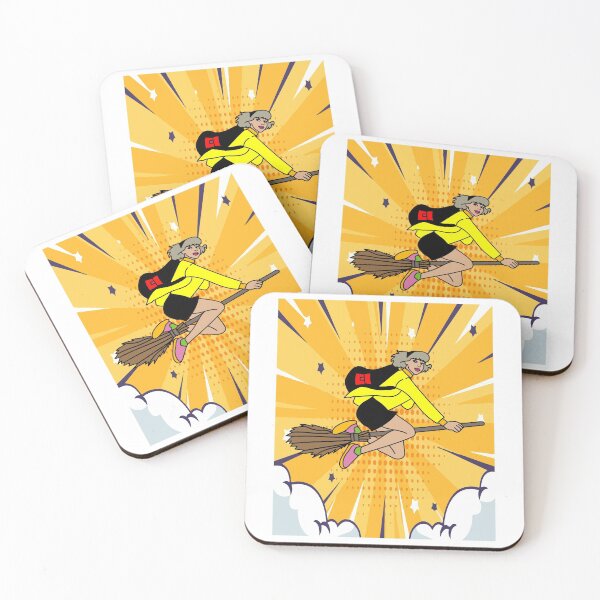 Item preview, Flying Witch On A Broomstick With A Hat designed and sold by flofin.