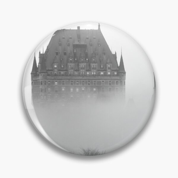 Item preview, A Foggy Morning engulfs Chateau Frontenac Black and White designed and sold by Yannik Hay.