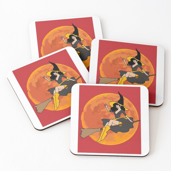 Item preview, Flying Witch On A Broomstick With A Hat designed and sold by flofin.