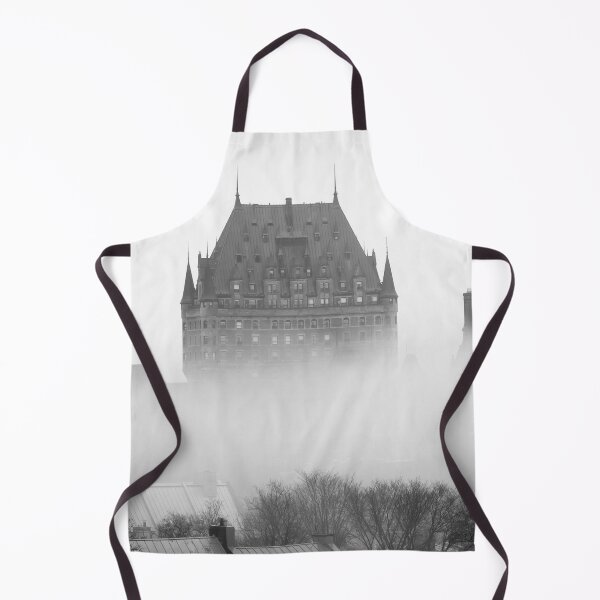Item preview, A Foggy Morning engulfs Chateau Frontenac Black and White designed and sold by Yannik Hay.
